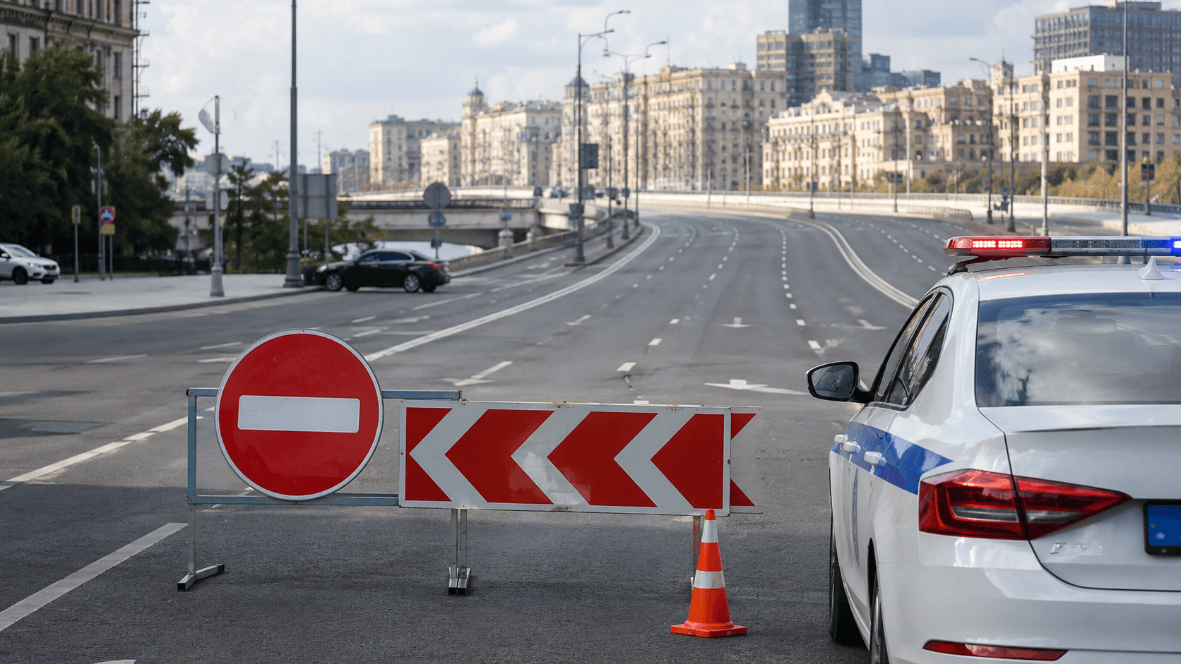 В Москве перекрыли несколько участков дорог