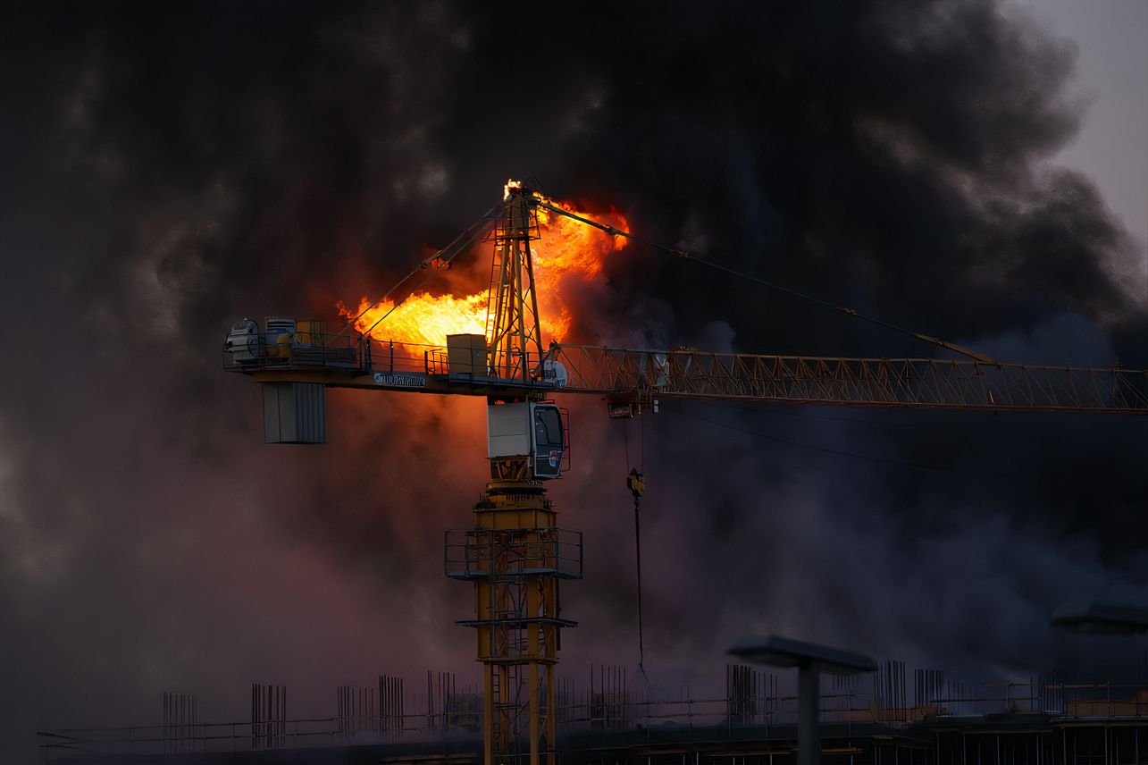 Пожар на стройке