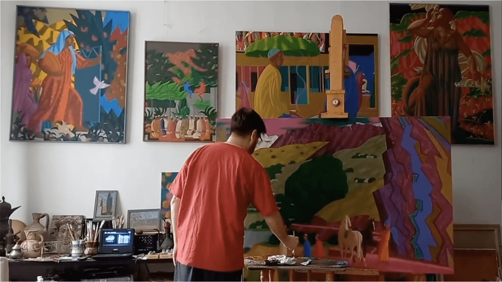 художник Азам Атаханов